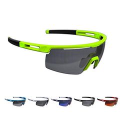 BBB Cycling Avenger BSG-59 Fietsbril voor heren en dames, met verwisselbare glazen, polycarbonaat, MTB, racefiets, urban, neongeel