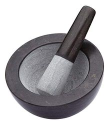 MasterClass Argamassa de granito grande, 20 x 12 cm - preto / cinzento