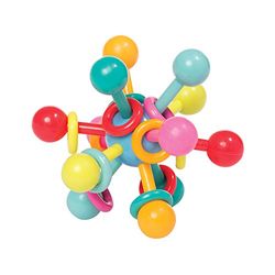 Manhattan Toy Atom Rammelaar & Bijtring Grasping Activity Baby Speelgoed, Veelkleurig, 1 Count (Pack van 1)