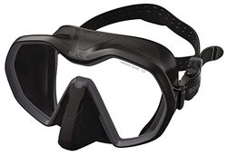 SEAC Icona, máscara monocristal sin Marco 100% Made in Italy para Buceo, Negro/Antracita