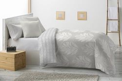 Miracle Home. Couette Nordique Eneas Microfibre 300gr/m², Douce et Respirante, idéale pour l'hiver, l'automne et Le Printemps. 180X260. Lit 90. Gris