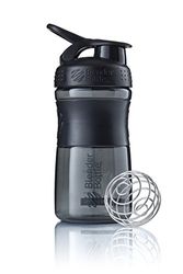 BlenderBottle Sportmixer Tritan- Protéine Shaker / Bouteille d'eau / Shaker Diététique Fashion Black (1 x 590 ml)