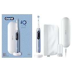 Oral-B iO Seria 9 Szczoteczka Elektryczna, Specjalna Edycja, Łączy się z Aplikacją Mobilną Oral-B, z Technologią Magnetyczną iO, Etui Podróżne z Funkcją Ładowania, Kosmetyczka, Niebieska