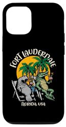 Coque pour iPhone 13 Pro Fort Lauderdale Florida Motif lamantin amusant et alligator