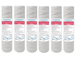 Filtri Acqua Italia Cartuccia Filtro Filo Avvolto 10 Pollici Micron 1 Polipropilene Sedimenti Set 6 pezzi