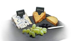 Nerthus Vin Bouquet FIH 015 - Segna Formaggi (4 lavagnette, con gesSetto), Colore Nero e Grigio