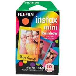 Fujifilm Instax Mini Pellicola, Motivo Arcobaleno, Confezione da 10 Pezzi
