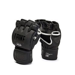 LEONE 1947, Luvas Mma edição preta, unissexo para adulto, preto, M, GP105