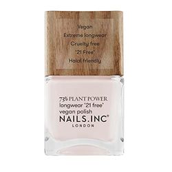 Nails.INC 73% Plant Power Nail Polish, Long Lasting Nail Color Lasts Up to 10 Days, Quick Drying, Cruelty Free, Vegan, 21 Free Formula, Be Fearless. Switch Off, (14 ml)