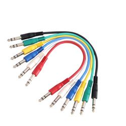 Adam Hall 3 Star Series 0.3m 6.3mm Jack Stereo to 6.3mm Jack Stereo Patch Cable Set