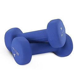 Yes4All DOHL Hexagonales Par de mancuernas de neopreno (1 kg to 7 kg) - Pesos Fitness, Azul oscuro - 2,7 KG x 2