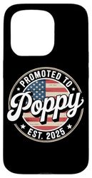 Promoted To Poppy EST. 2025 USA Flag Funny Soon To Be Poppy Case for iPhone 15 Pro