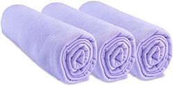 Set med 3 lakan, 40 x 80 cm, töjbart lakan, för 40 x 90, spjälsäng, 40 x 80, 100% bomull, lila parma, andas, hälsosam sömn | märke Easy Dort | Oeko Tex | tillverkad i Europa