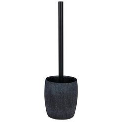 alpina Brosse de Toilette avec Support - Accessoires de Toilette - Porte-Brosse de Toilettes avec Brosse Noire