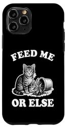 Feed Me Or Else Plante pour Chat Chaton Plantes Amoureux des chats Coque pour iPhone 11 Pro
