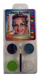 Eulenspiegel 204054 - Set per il trucco Aqua Beauty, per circa 40 maschere, colori per il trucco, carnevale, festa a tema