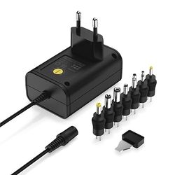 ANSMANN APS 1000 Alimentatore 12 V – Spina di alimentazione fino a max. 1000 mA (con 7 adattatori universali) Adattatore di alimentazione per l'alimentazione di molti piccoli dispositivi elettrici