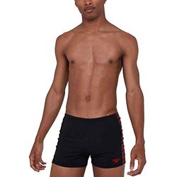 Speedo Boomstar Splice Aquashort Maillot de Bain Homme, Muticolore (Black/fed Red), 48