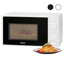Bomann® Microonde | 700 Watt | 6 livelli | 20 litri | Piatto girevole a 360° | Timer con segnale finale | Microonde | Microonde | MW 6014 CB bianco