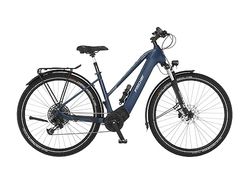 Fischer Viator 8.0i Homme et Femme RH 50 cm, Moteur Central 90 Nm, Batterie 36 V Vélo électrique Trekking, Bleu foncé, 50cm-711Wh