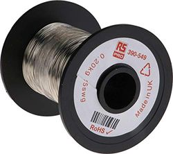 RS PRO Alambre de cobre estañado, diámetro 0,51 mm/0,2 mm², 24 AWG, bobina de 114 m