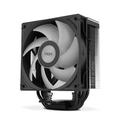 NOX XTREME PRODUCTS HUMMER H-500 Disipador CPU con pantalla digital con temperatura, compatible con Intel&AMD, ventilador 120mm PWM, 4 heatpipes cobre y aluminio, color negro