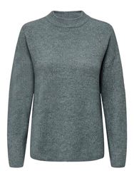 ONLCAMILLA ronde hals L/S trui KNT, Balsem Green/Detail: melange, L