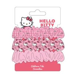 Hello kitty Hair Scrunchies – 3-Pieces hair elastic tie for Kids, Girls & Women | No Breakage, Frizz Prevention & Cozy Hold for Ponytail | Perfect Hair Accessories for All Hair