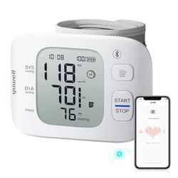yuwell Tensiomètre au Poignet Intelligent pour un Usage Domestique ou en Déplacement, Tensiomètre avec Brassard Préformé 13,5 – 19,5 cm, avec Battement Cardiaque Irrégulier(YE8800AR)