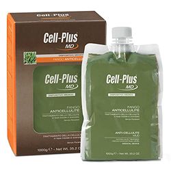 CELL PLUS MD Fango Anticellulite, Fanghi corpo con alghe oceaniche micronizzate e argilla, Trattamento anticellulite con texture cremosa, Dispositivo medico CE, 1000 g