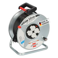 Brennenstuhl 1195066 Garant S 4 Export - Tambor para cabo extensão (50 m, H05VV-F 3G1,5)
