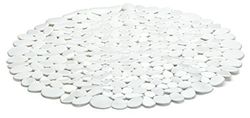 Spirella Tapis Fond de Douche Rond PVC Riverstone ø57cm Blanc