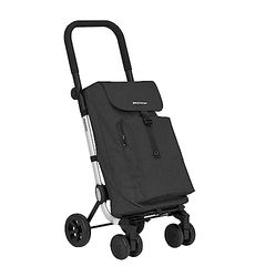 Playmarket Go Lite Fresh Chariot de Courses Convertible 4 à 2 Roues Tissu Imperméable Guidon Réglable Capacité 53L