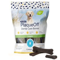 ProDen PlaqueOff Ossi Dentali per Cani di Taglia Media e Grande – 13 Ossi al Gusto Fusione di Verdure, Rimuove Tartaro e Placca, Combatte l'Alito Cattivo, Migliora la Salute Orale Generale