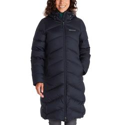 Marmot Femme Wm's Montreaux Coat, Veste légère en duvet isolée, facteur de gonflement de 700, Manteau d'extérieur, Anorak déperlant, coupe-vent, Midnight Navy, M