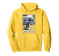 Tarot Card Wheel of Fur-Tune Cat Robot Aspirador Cat Sudadera con Capucha