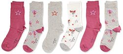 Camano Unisex Kinderen Online Children ca-Soft Organic Cotton 6 Pack sokken, Rose Wijn, 23/26, Rose wijn, 23 EU