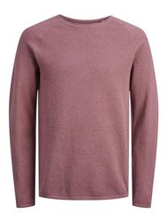 JACK & JONES Jjehill Knit Crew Neck Noos Maglione Lavorato a Maglia, Mesa Rose/Dettaglio: Twist, XS Uomo