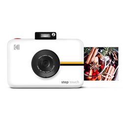 KODAK Step Touch | Cámara digital de 13 MP e impresora instantánea con pantalla de 3,5", vídeo de alta definición, zoom óptico de 10x, suite de edición, Bluetooth y tinta cero ZINK. | Blanco