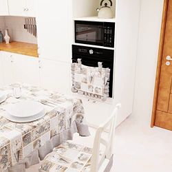 PETTI Artigiani Italiani - Ugnsöverdrag Köksöm, Ugnsöverdrag av tyg, 1st Ugnsöverdrag 40 x 50 cm Lidia Svart 100% Made in Italy