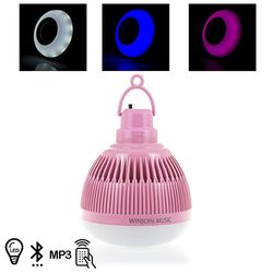 Silica dmt124 rosa – högtalare Bluetooth-lampa LED L3S, rosa