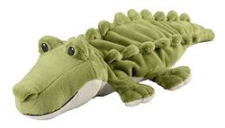 Warmies® Coussin chauffant en peluche « Minis Crocodile » avec rembourrage amovible de lavande 20 cm 280 g