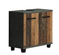 Forte Veris Mobile base con 2 ante, in legno, effetto cemento/Old Wood Vintage, 62 x 68,6 x 34,8 cm