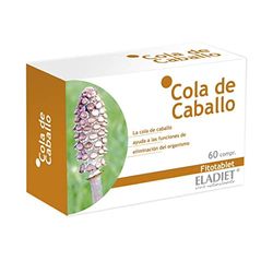 Complemento Alimenticio de Cola de Caballo - 60 Comprimidos - Favorece la Regeneración del Cabello, Piel y Uñas - Propiedades Remineralizante - Eladiet