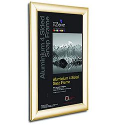 Stewart Superior Cadre photo en aluminium A2 4 côtés avec chargement frontal Crème 25 mm
