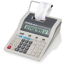 MAUL Calculadora de Escritorio Printing MPP 123 | Calculadora de impresión con Importantes Funciones comerciales y Pantalla de 12 dígitos | Impresión en 2 Colores | 2,4 líneas/s | Funcionamiento con