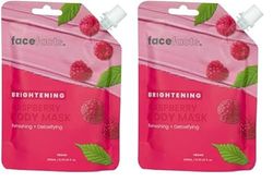 Face Facts Body Mud Mask | Brightening Raspberry | Refreshing + Detoxifying | Resealable Pouch | 200ml (Pack of 2)