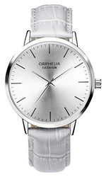 Orphelia Fashion Relógio de pulso para homem analógico Victorian com correia de couro, cinzento, Correia