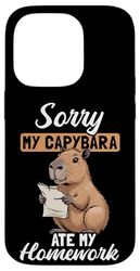 Sorry My Capybara Ate My Homework Funny Capybara Graphic Case for iPhone 14 Pro