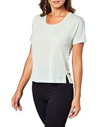 Nike W Nk Miler Top SS Breathe Camiseta, Mujer, Pistachio Frost/Reflective silv, XL